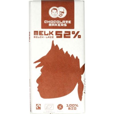 Awajun bar 52% melk van Chocolatemakers, 10 x 80 g